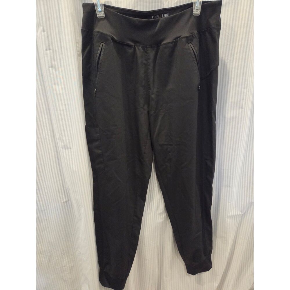 Healing Hands Purple Label Yoga Scrub Pants Black Medium